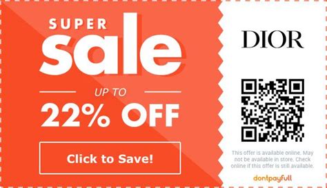 dior 2023 promo codes|dior coupon code.